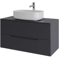 Тумба с раковиной Orange Line 100 подвесная Графит матовый арт-Li-100TugMDF+B07-540W — фото 5, Тумбы с раковиной