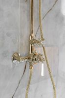 Душевая система Jacob Delafon Cleo 1889 Золото глянцевое арт-E24311-BGG — фото 9, Душевые стойки