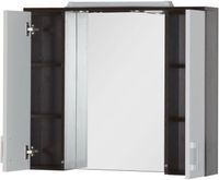 Зеркало со шкафом Aquanet Тиана 90 Венге Белый арт-172399 — фото 3, Зеркальные шкафы в ванную