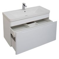 Тумба с раковиной Aquanet София 105 подвесная Белый глянец арт-212588 — фото 3, Тумбы с раковиной