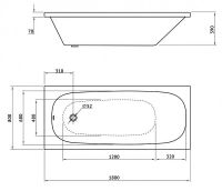 Акриловая ванна Berges Nelu 180x80 без гидромассажа арт-050024 — фото 7, Акриловые ванны