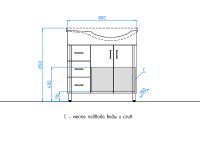 Тумба под раковину Style Line Эко Стандарт 82 L Белая арт-ЛС-00000108 — фото 11, Тумбы под раковину