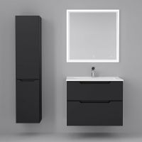 Тумба под раковину Jorno Slide 75 подвесная Антрацит арт-Sli.01.75/P/A — фото 5, Тумбы под раковину