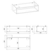 Товар: Ниша для тумбы Бриклаер Кристалл 80 Дуб Бунратти арт-4627125415906 - фото 5 Ниша для тумбы Бриклаер Кристалл 80 Дуб Бунратти арт-4627125415906 — фото 5, Полки