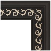 Зеркало Evoform Exclusive-G 120х95 с гравировкой в багетной раме - Черный ардеко 81 мм арт-BY 4354 — фото 3, Зеркала в ванную комнату