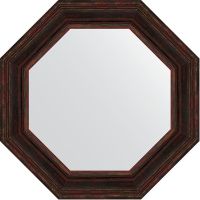Зеркало Evoform Octagon 69х69 в багетной раме - Темный прованс 99 мм арт-BY 3827 — фото 1, Зеркала в ванную комнату