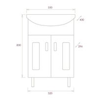 Товар: Тумба под раковину Onika Кристалл 55.18 Белая арт-105555 - фото 7 Тумба под раковину Onika Кристалл 55.18 Белая арт-105555 — фото 7, Тумбы под раковину