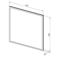 Зеркало Aquanet Оптима 70 с подсветкой с сенсорным выключателем, часами и подогревом арт-288964 — фото 9, Зеркала в ванную комнату