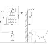 Смывной бачок Abber для унитаза без клавиши смыва арт-AC0104 — фото 3, Смывные бачки скрытого монтажа