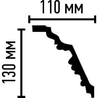 Карниз Decomaster 2400x130x110 мм арт-95092 — фото 2, Карнизы