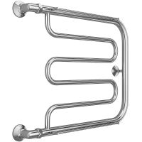 Водяной полотенцесушитель Terminus Фокстрот (1) 500x600 с полкой Хром, боковое подключение, G 1" НР арт-4620768881299 — фото 1, Водяные полотенцесушители