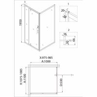 Товар: Душевой уголок Niagara Nova 110х100 профиль Черный стекло прозрачное арт-NG-83-11AB-A100B - фото 3 Душевой уголок Niagara Nova 110х100 профиль Черный стекло прозрачное арт-NG-83-11AB-A100B — фото 3, Прямоугольные душевые уголки