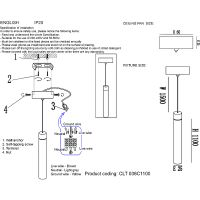 Товар: Подвесной светильник Crystal Lux Черный арт-CLT 036C1100 BL - фото 2 Подвесной светильник Crystal Lux Черный арт-CLT 036C1100 BL — фото 2, Подвесные светильники