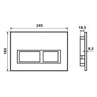 Клавиша смыва Esbano PRK-12MC Хром матовый арт-ESINPRK12MC — фото 3, Кнопки смыва