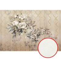 Фреска Ortograf Splendo 31729 Фактура флок FLK Флизелин (4*2,7) Бежевый, Цветы арт-31729 (флок FLK) — фото 1, Фрески