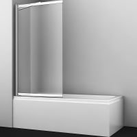 Шторка на ванну WasserKRAFT Main 100 41S02-100L Matt glass Fixed профиль Хром стекло матовое арт-41S02-100 LM Fixed — фото 2, Неподвижные шторки для ванной