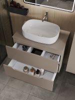 Тумба с раковиной Orange Line 80 подвесная Латте матовый арт-Li-80TuLMDF+B07-540W — фото 5, Тумбы с раковиной