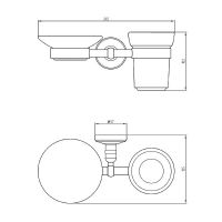 Стакан для зубных щеток с мыльницей Migliore Mirella Хром арт-17244 — фото 5, Стаканы для зубных щеток