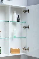 Зеркальный шкаф Aquanet Йорк 100 Белый арт-202090 — фото 5, Зеркальные шкафы в ванную