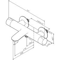 Смеситель для ванны AM.PM Like с термостатом Хром арт-F8050000 — фото 12, Смеситель для ванны