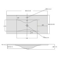 Тумба с раковиной SanVit Линк 90 в цвете Ral подвесная Капучино арт-klink090 — фото 9, Тумбы с раковиной