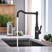 Смеситель для кухни Aquatek Классик Черный матовый арт-AQ1580MB — фото 6, Смесители для кухни