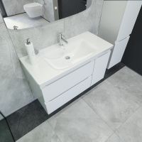 Товар: Тумба под раковину Caprigo Forte 100 подвесная Белая матовая арт-36115R-SF027 - фото 2 Тумба под раковину Caprigo Forte 100 подвесная Белая матовая арт-36115R-SF027 — фото 2, Тумбы под раковину