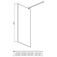 Душевая перегородка Aquatek 80 профиль Хром стекло прозрачное арт-AQ WIW 08020CH — фото 4, Душевые перегородки