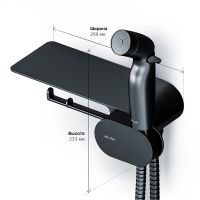 Гигиенический душ со смесителем AM.PM Like Черный матовый арт-F0202622 — фото 9, Гигиенические души