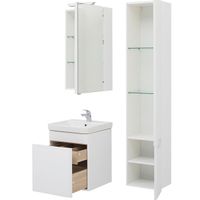 Тумба с раковиной Aquanet София 50 подвесная Белый глянец арт-212585 — фото 4, Тумбы с раковиной