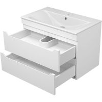 Тумба с раковиной Misty Бриз 80 подвесная Белая матовая арт-УТ000023905 — фото 4, Тумбы с раковиной