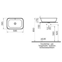 Раковина-чаша Vitra Geo 60 Белая арт-7425B003-0012 — фото 5, Раковины накладные