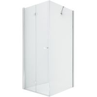 Душевой уголок New Trendy New Soleo Chrome 100х100 L профиль Хром стекло прозрачное арт-D-0150A/D-0089B — фото 1, Квадратные душевые уголки