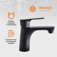 Смеситель для раковины Orange Aristo Черный матовый арт-M19-021b — фото 3, Смесители для раковины