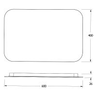 Товар: Зеркало Defesto Opti 60x40 с подсветкой 17W-4500К/ИК - выключатель/Нейтральный белый свет арт-DF 2802RH - фото 3 Зеркало Defesto Opti 60x40 с подсветкой 17W-4500К/ИК - выключатель/Нейтральный белый свет арт-DF 2802RH — фото 3, Зеркала в ванную комнату