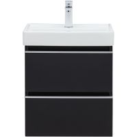 Тумба под раковину Aquanet Вега 50 подвесная Черная арт-329594 — фото 2, Тумбы под раковину