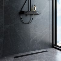 Душевой лоток AM.PM MasterFlow 80 с Черной матовой решеткой Cut Gradient арт-W01SC-P11-080-01BM — фото 9, Душевые лотки