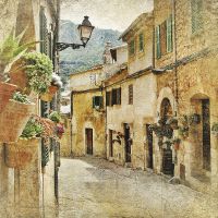 Фреска Ortograf Городской пейзаж 3849 Фактура бархат FX Флизелин (2*2) Бежевый, Город арт-3849 (бархат FX) — фото 2, Фрески