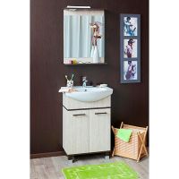 Тумба под раковину Sanflor Толедо 60 Северное дерево светлое арт-Н0000001276 — фото 2, Тумбы под раковину