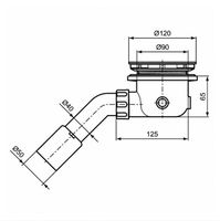 Сифон для душевого поддона Ideal Standard Хром арт-T8520AA — фото 3, Сифоны для поддонов