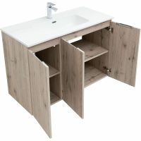 Товар: Комплект мебели для ванной Aquanet Алвита New 100 подвесной Дуб веллингтон белый арт-274533 - фото 8 Комплект мебели для ванной Aquanet Алвита New 100 подвесной Дуб веллингтон белый арт-274533 — фото 8, Комплекты мебели для ванной