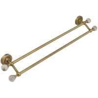 Полотенцедержатель Migliore Amerida двойной Бронза с кристаллами Swarovski арт-16569 — фото 1, Полотенцедержатели