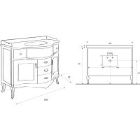 Товар: Тумба под раковину Cezares Rubino 105 Noce арт-RUBINO.BA.Noc - фото 4 Тумба под раковину Cezares Rubino 105 Noce арт-RUBINO.BA.Noc — фото 4, Тумбы под раковину