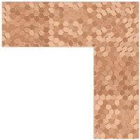 Зеркало Evoform Definite 146х56 в багетной раме - Соты медь 70 мм арт-BY 3114 — фото 2, Зеркала в ванную комнату