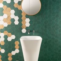 Керамическая плитка Tubadzin Burano Green Hex настенная 11х12,5 см арт-5903238028158 — фото 2, Керамическая плитка