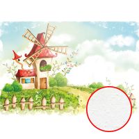 Фреска детская Ortograf Сказочная страна 5988 Фактура бархат FX Флизелин (3,9*2,7) Разноцветный, Домики арт-5988 (бархат FX) — фото 1, Фрески