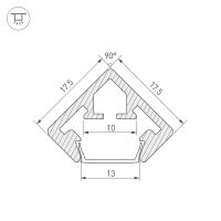 Профиль алюминиевый Arlight накладной для контурной подсветки Серебристый арт-021646 — фото 4, Профили для светодиодных лент