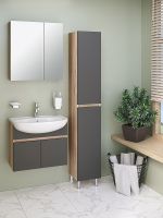 Тумба под раковину Runo Лада 60 подвесная Крафтовый дуб Графит арт-00-00001369 — фото 3, Тумбы под раковину