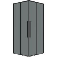 Товар: Душевой уголок Grossman Galaxy 100х100 профиль Черный матовый стекло тонированное арт-300.K33.01.1010.21.10 - фото 9 Душевой уголок Grossman Galaxy 100х100 профиль Черный матовый стекло тонированное арт-300.K33.01.1010.21.10 — фото 9, Квадратные душевые уголки