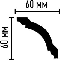 Карниз гибкий Decomaster 2400x60x60 мм арт-96110 FL — фото 3, Карнизы